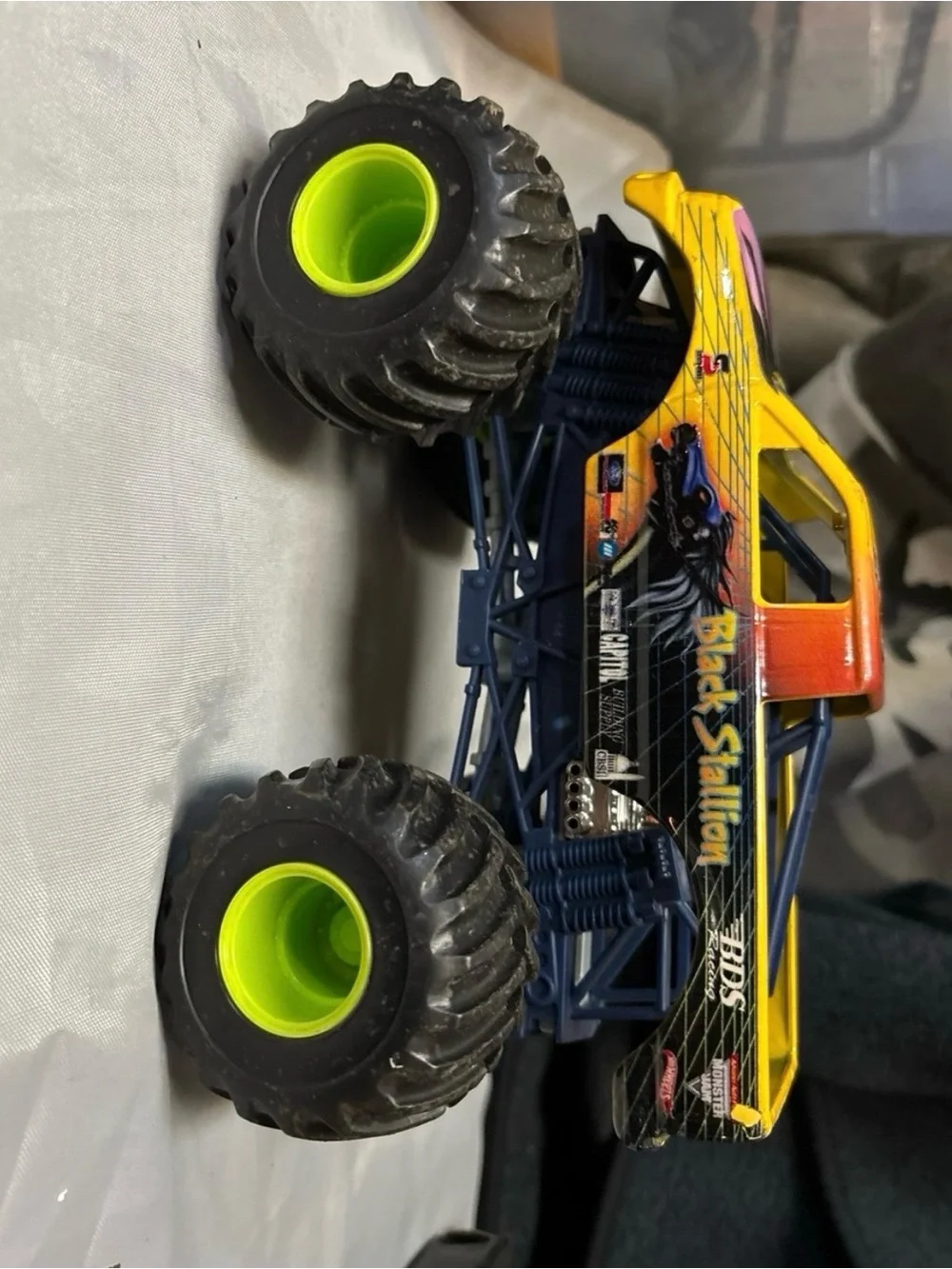 Black Stallion 1:24 scale metal monster jam truck. Hot wheels.